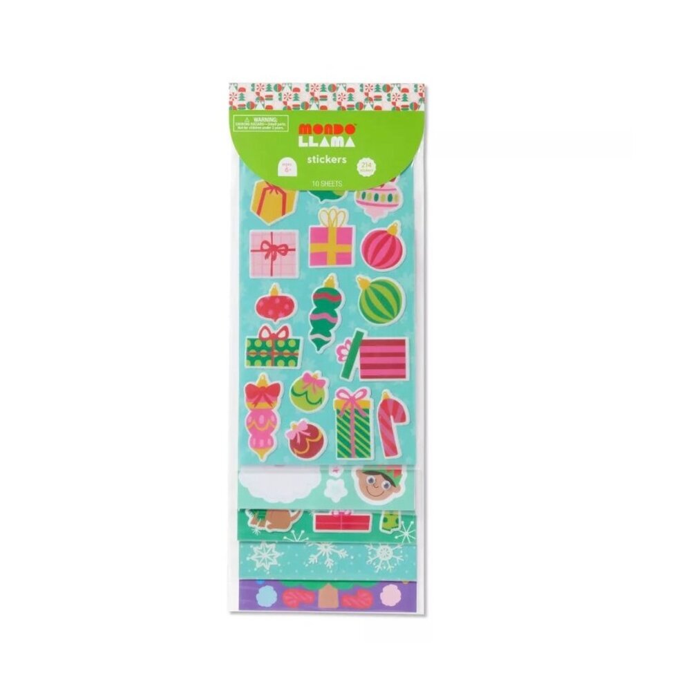 Christmas Craft 10 Sheet Holiday Sticker Pack - Mondo Llama™